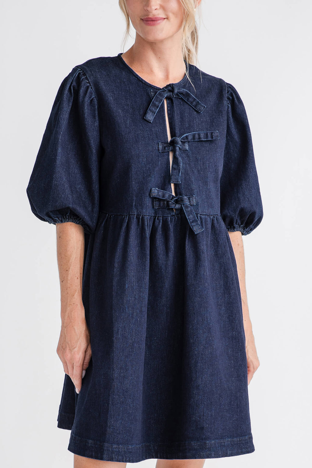 babydoll denim dress Medium Denim Babydoll Dress
