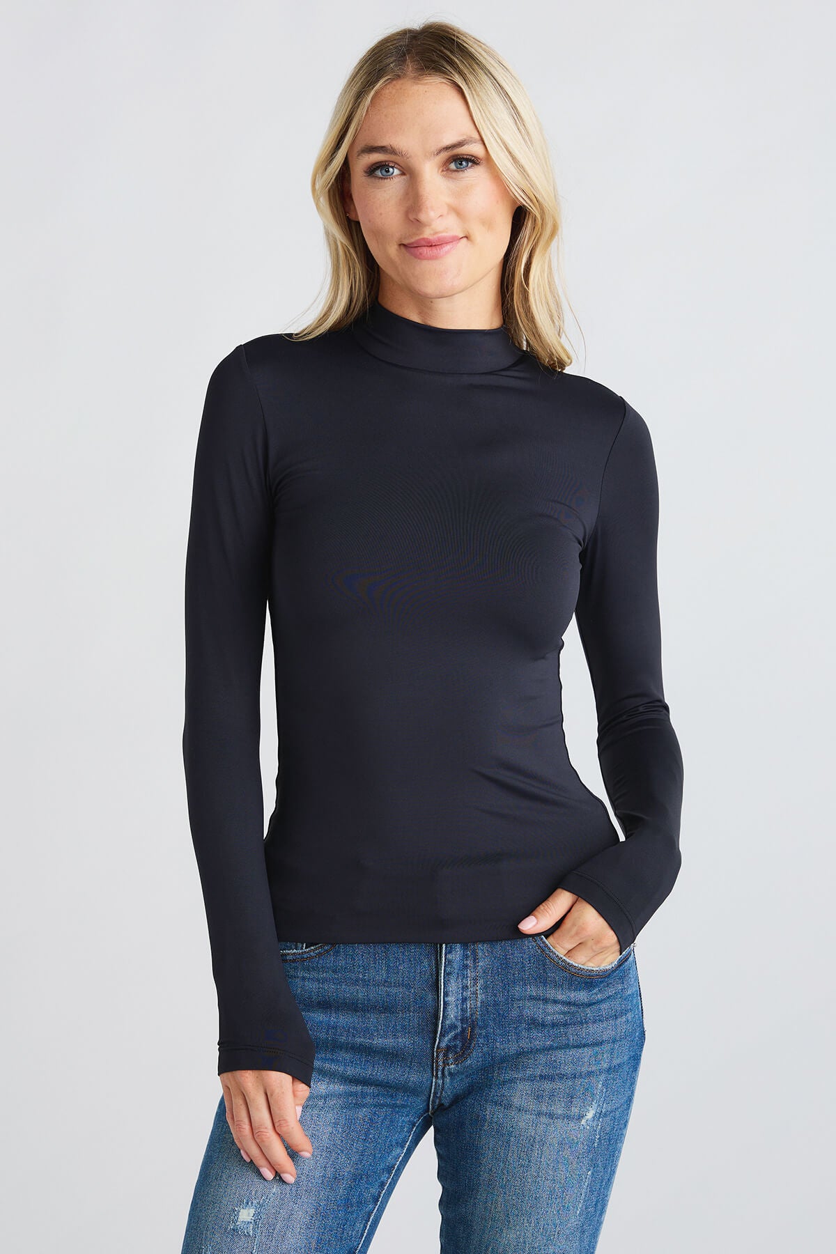 RD Style Mika Mock Neck Long Sleeve Tee