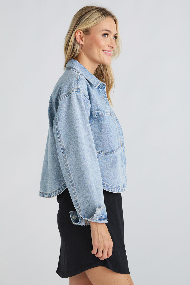 Z Supply All Day Cropped Denim Jacket