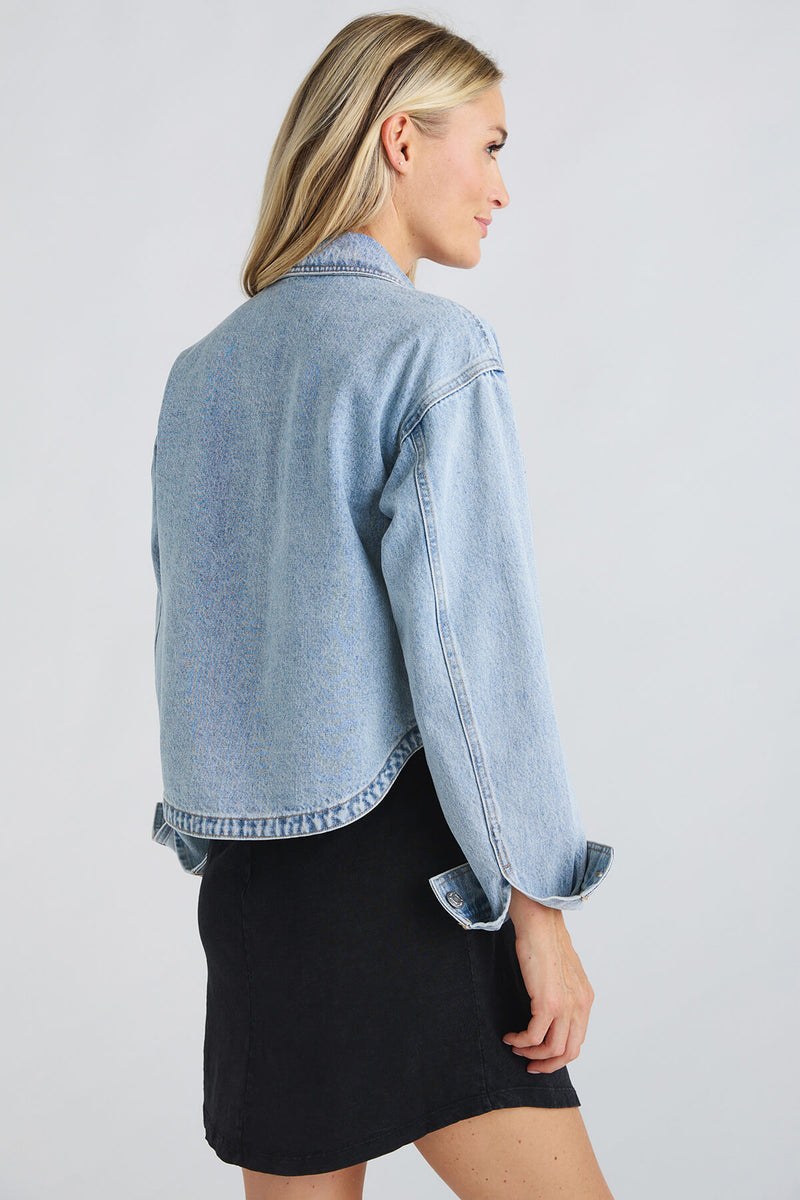 Z Supply All Day Cropped Denim Jacket