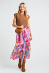 THML Printed Smocked Halter Dress