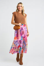 THML Printed Smocked Halter Dress
