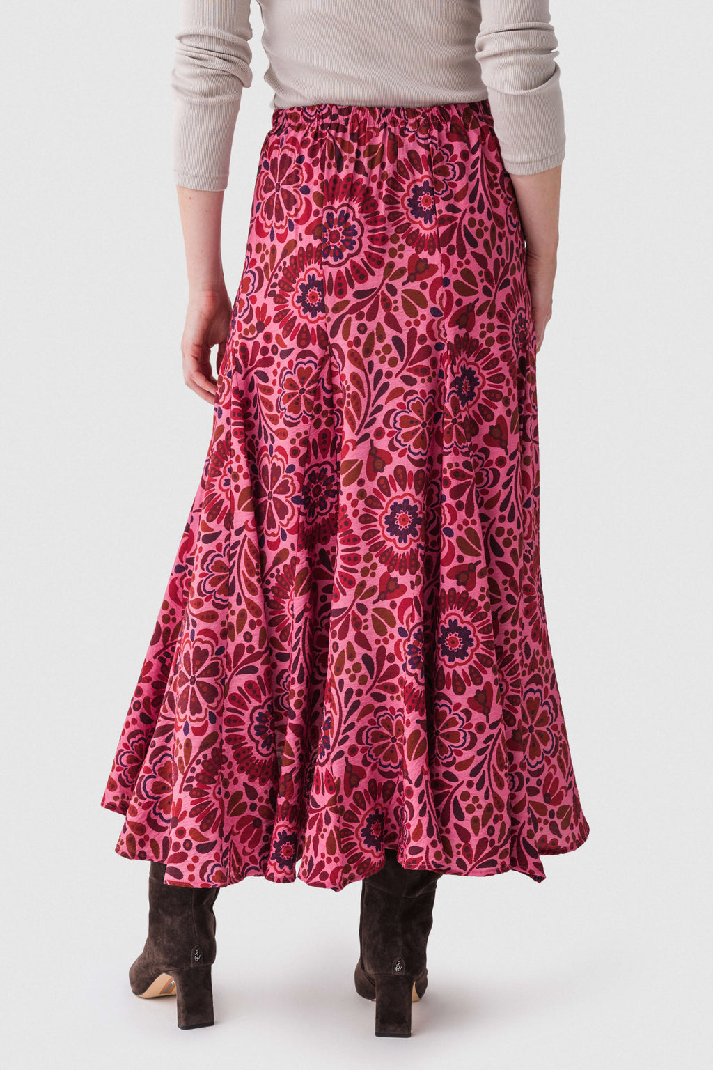 Olivaceous Xurshia Midi Skirt