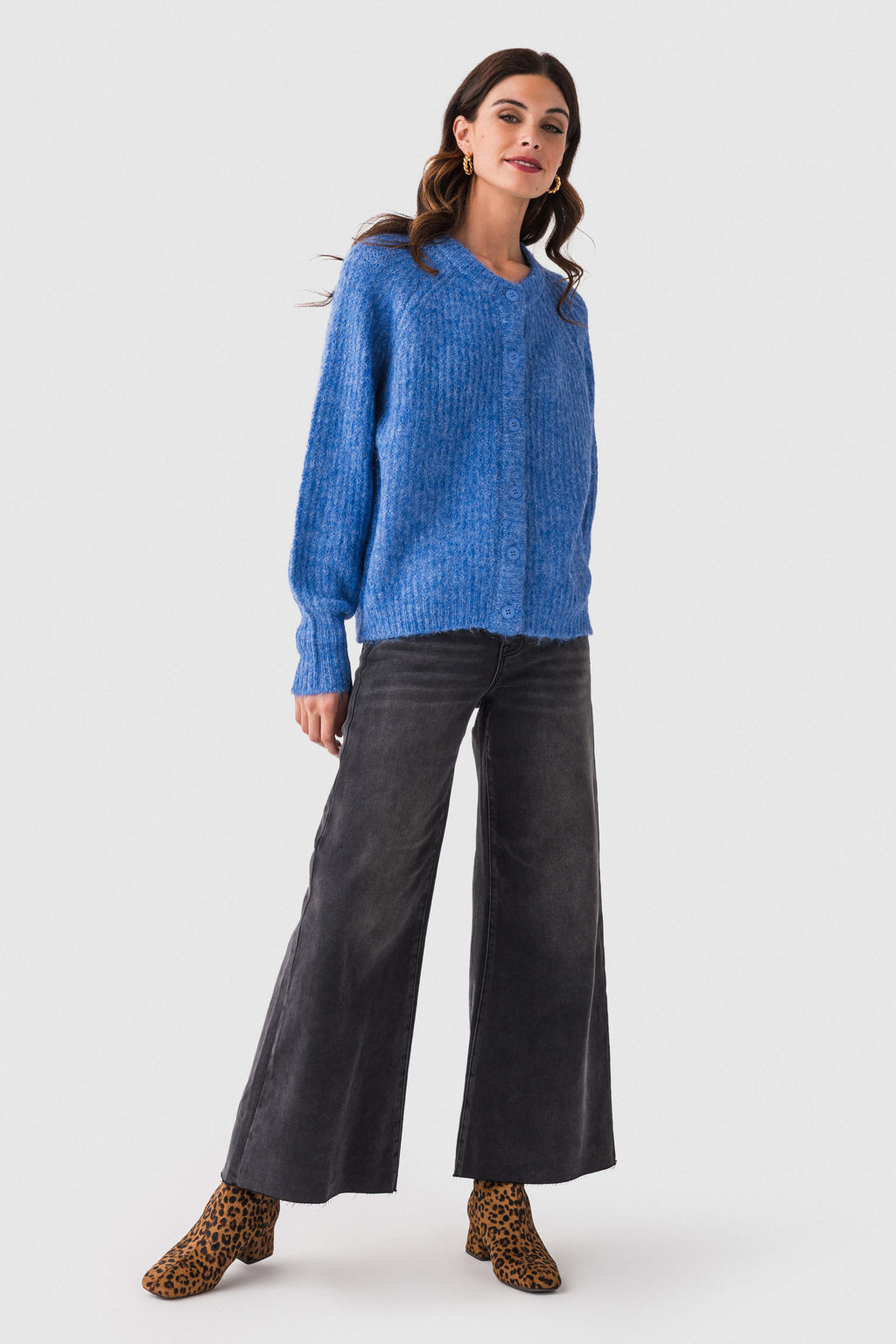 Risen Frannie Palazzo Raw Hem