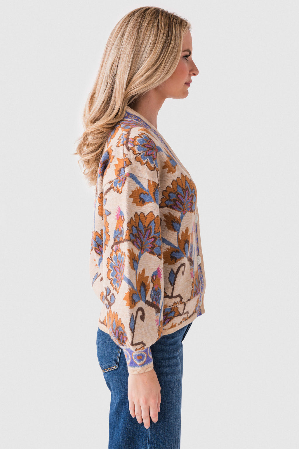 Fate Floral Jacquard Cardigan