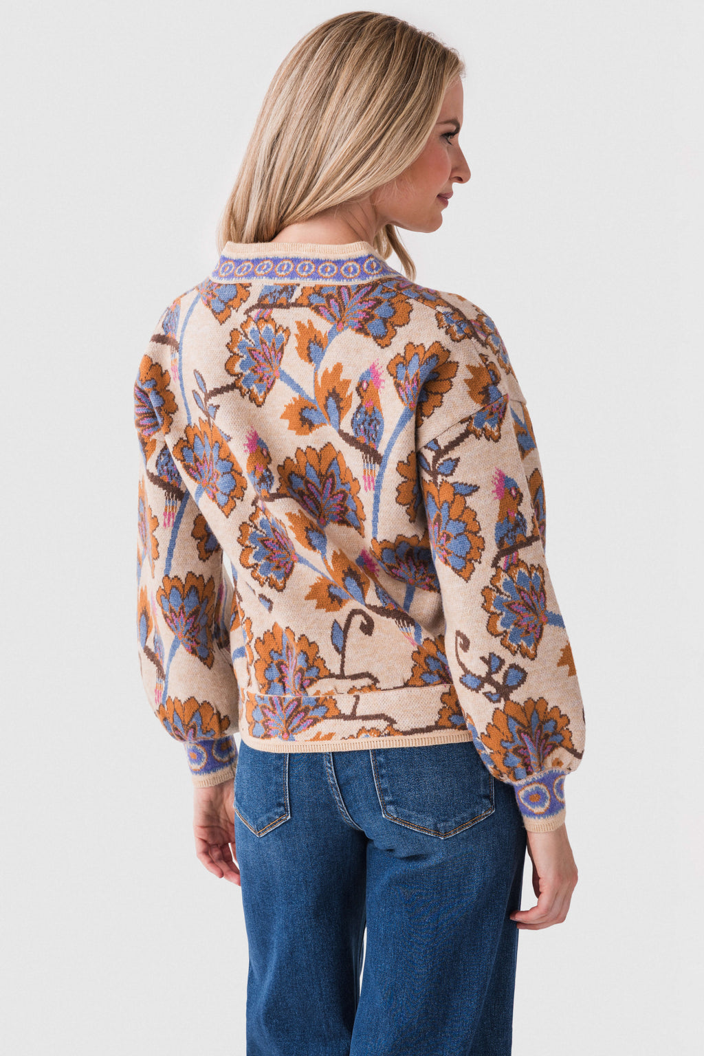 Fate Floral Jacquard Cardigan