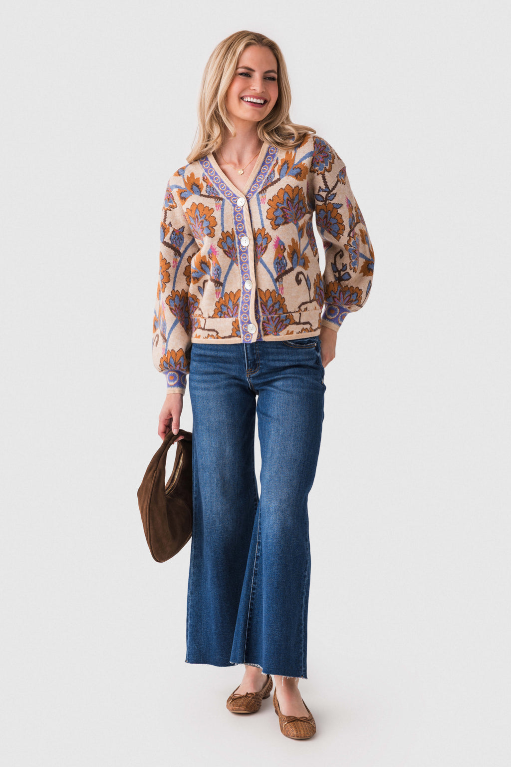 Fate Floral Jacquard Cardigan