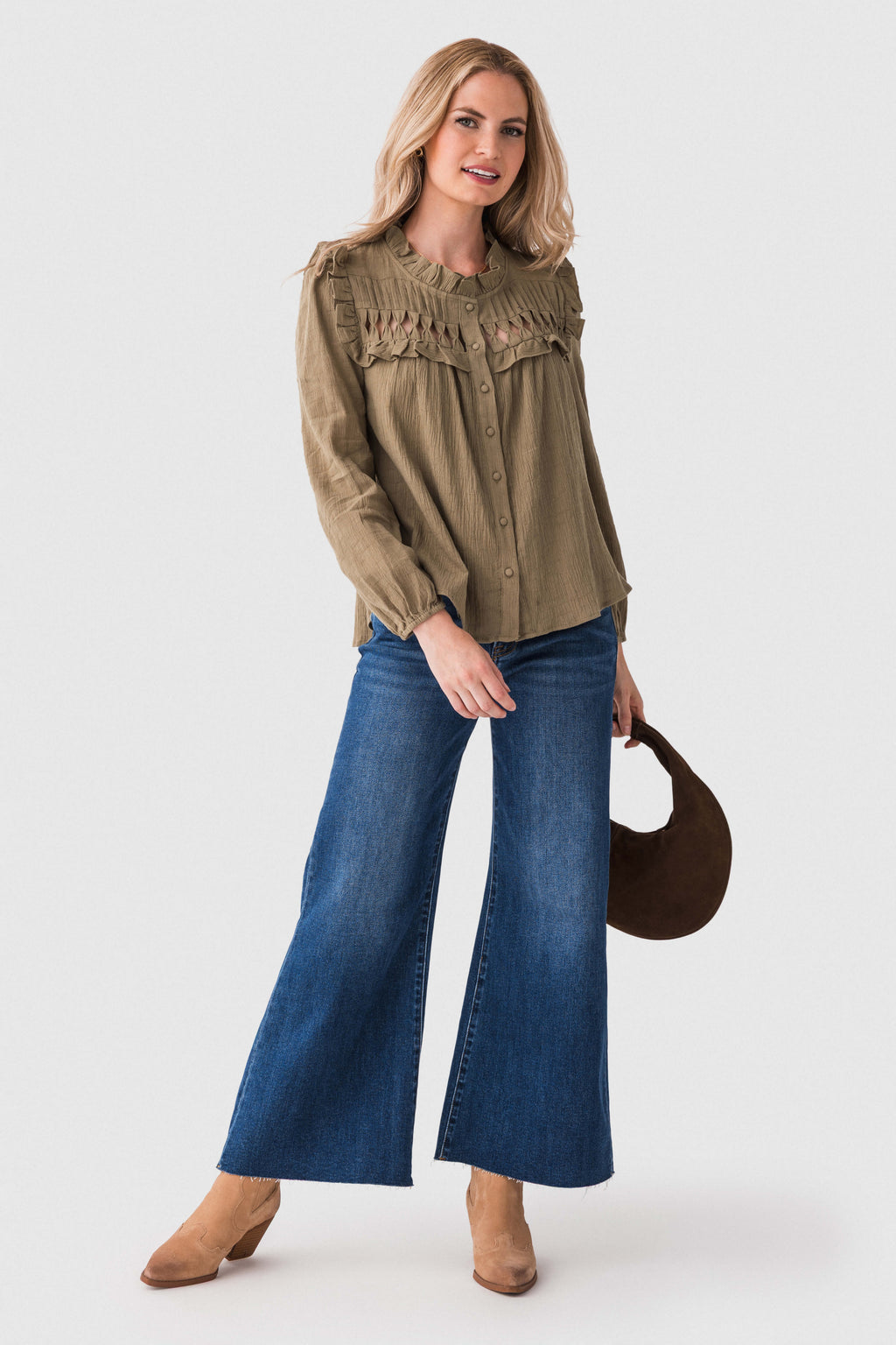 Cammelia Ruffle Detail Top