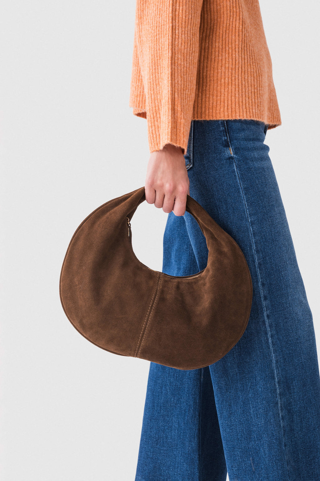 Moda Luxe Farrah Genuine Suede Leather Hobo
