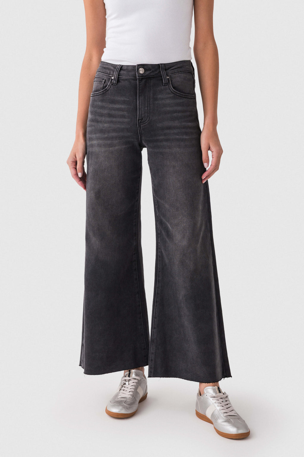 Risen Frannie Palazzo Raw Hem