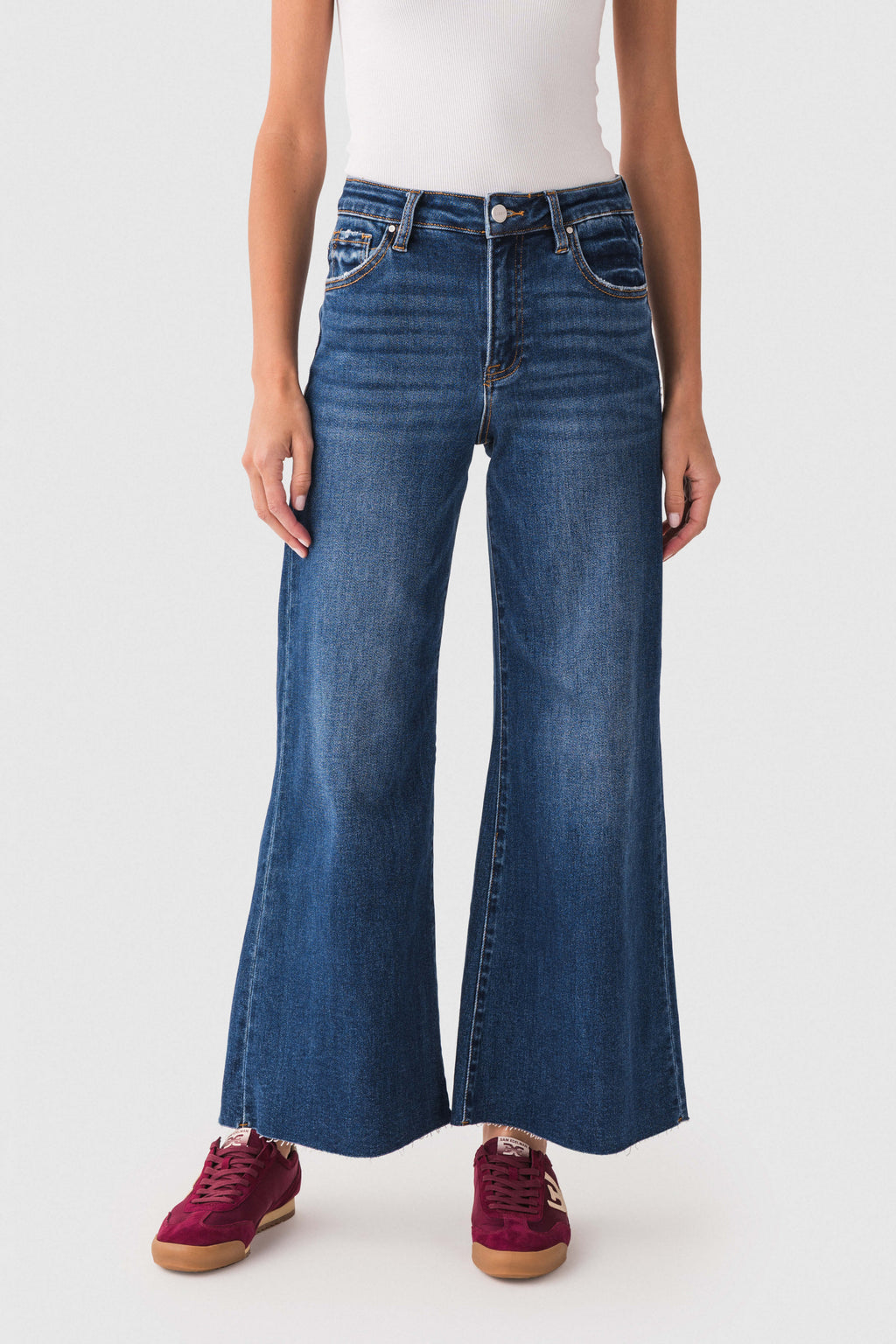 Risen Frannie Palazzo Raw Hem