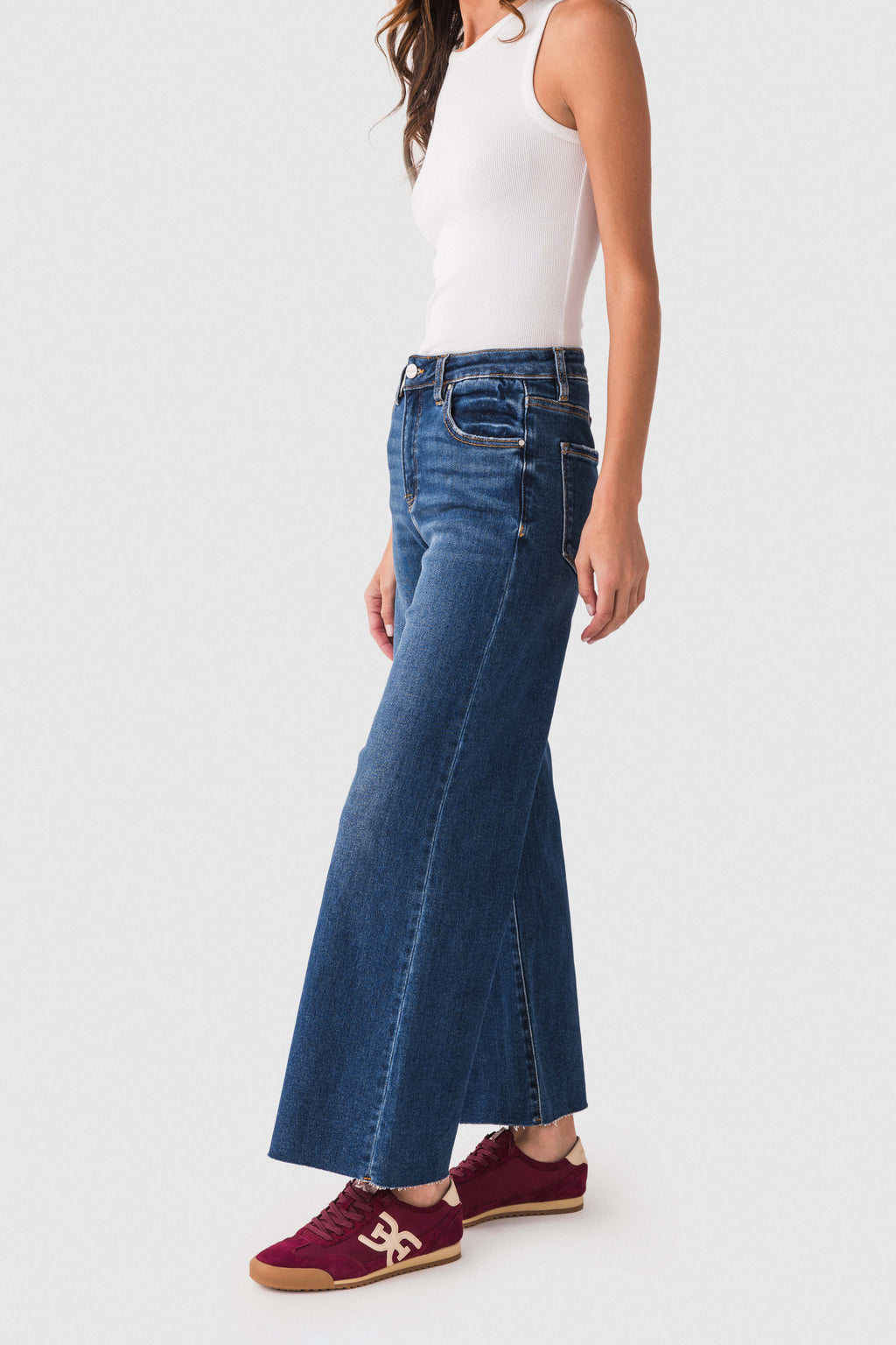 Risen Frannie Palazzo Raw Hem