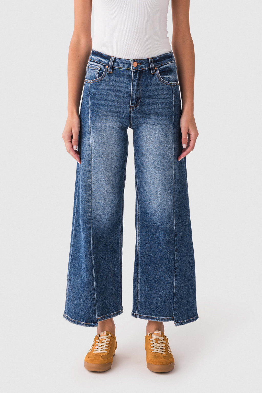 Risen Dylan High Rise Barrel Uneven Hem Jeans
