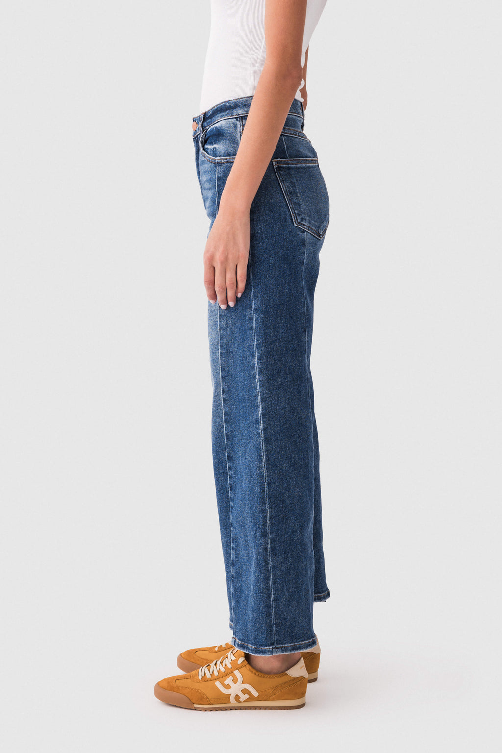 Risen Dylan High Rise Barrel Uneven Hem Jeans
