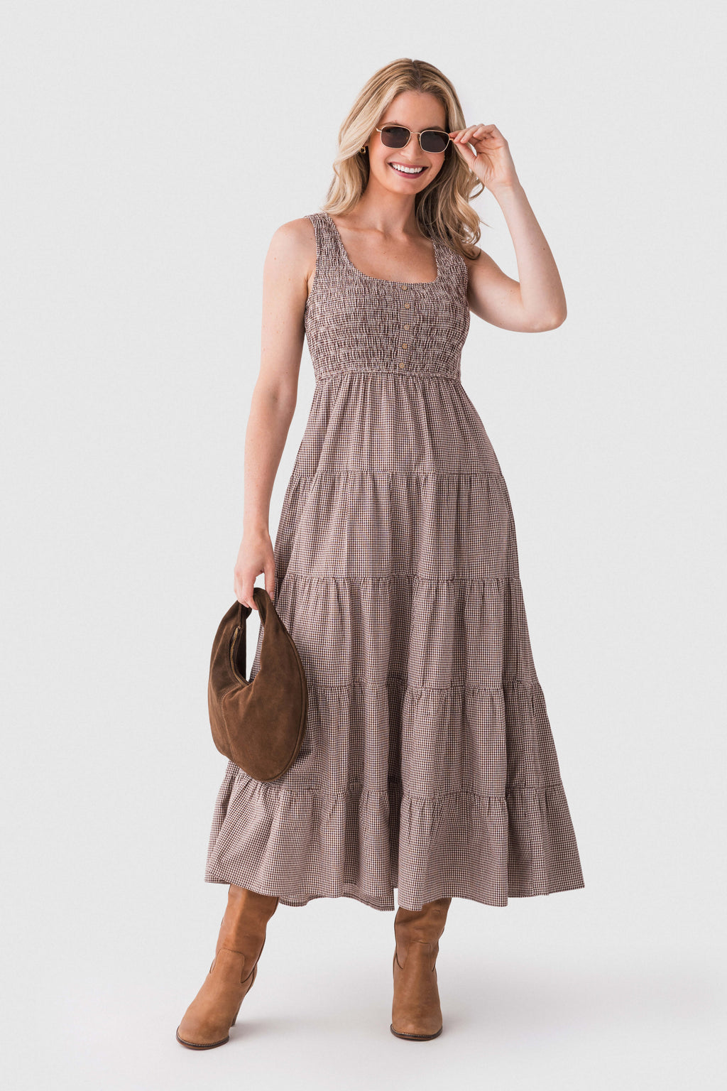 Wishlist Gingham Maxi Dress