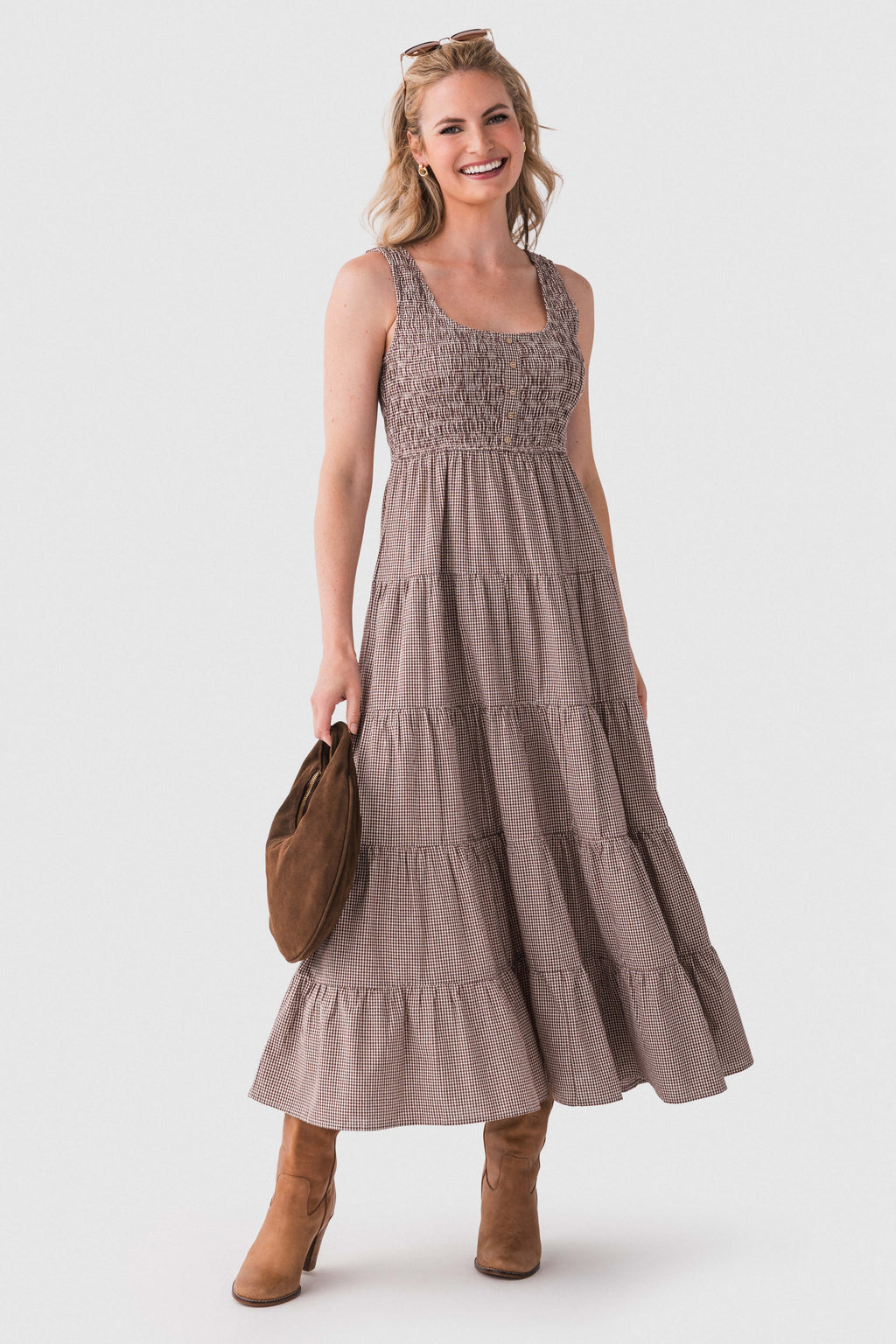 Wishlist Gingham Maxi Dress