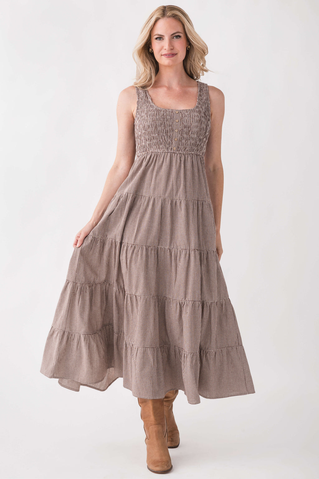 Wishlist Gingham Maxi Dress