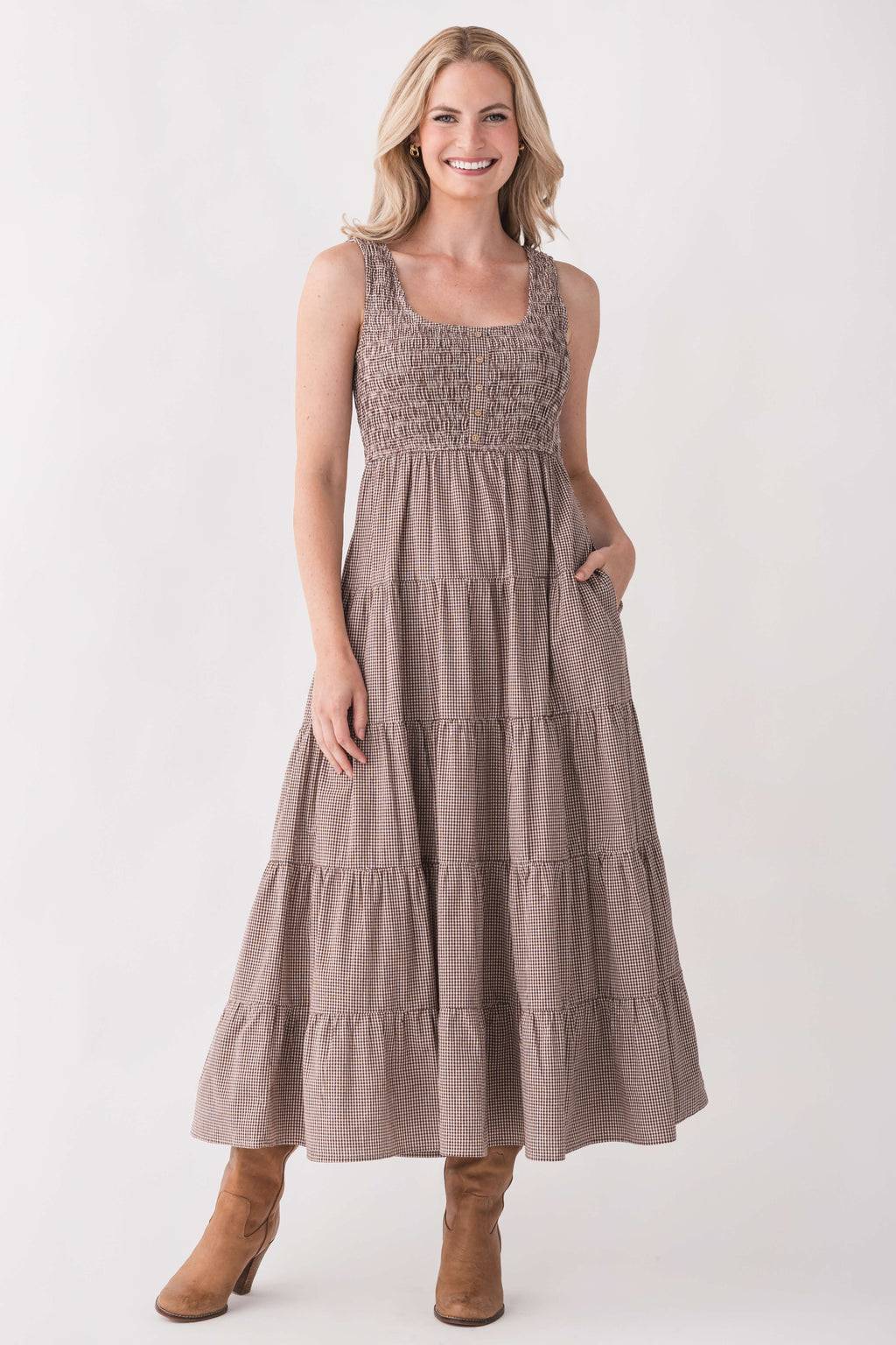 Wishlist Gingham Maxi Dress