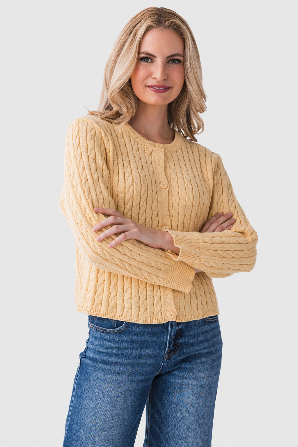 Lelis Button Up Cable Cardigan