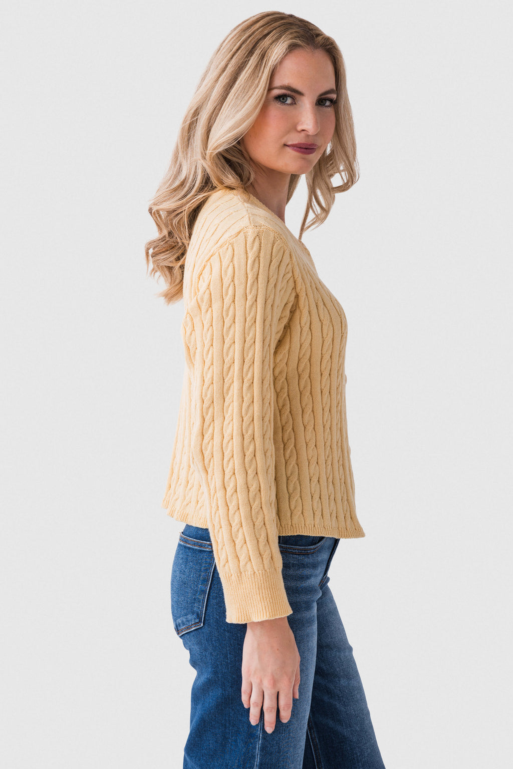 Lelis Button Up Cable Cardigan