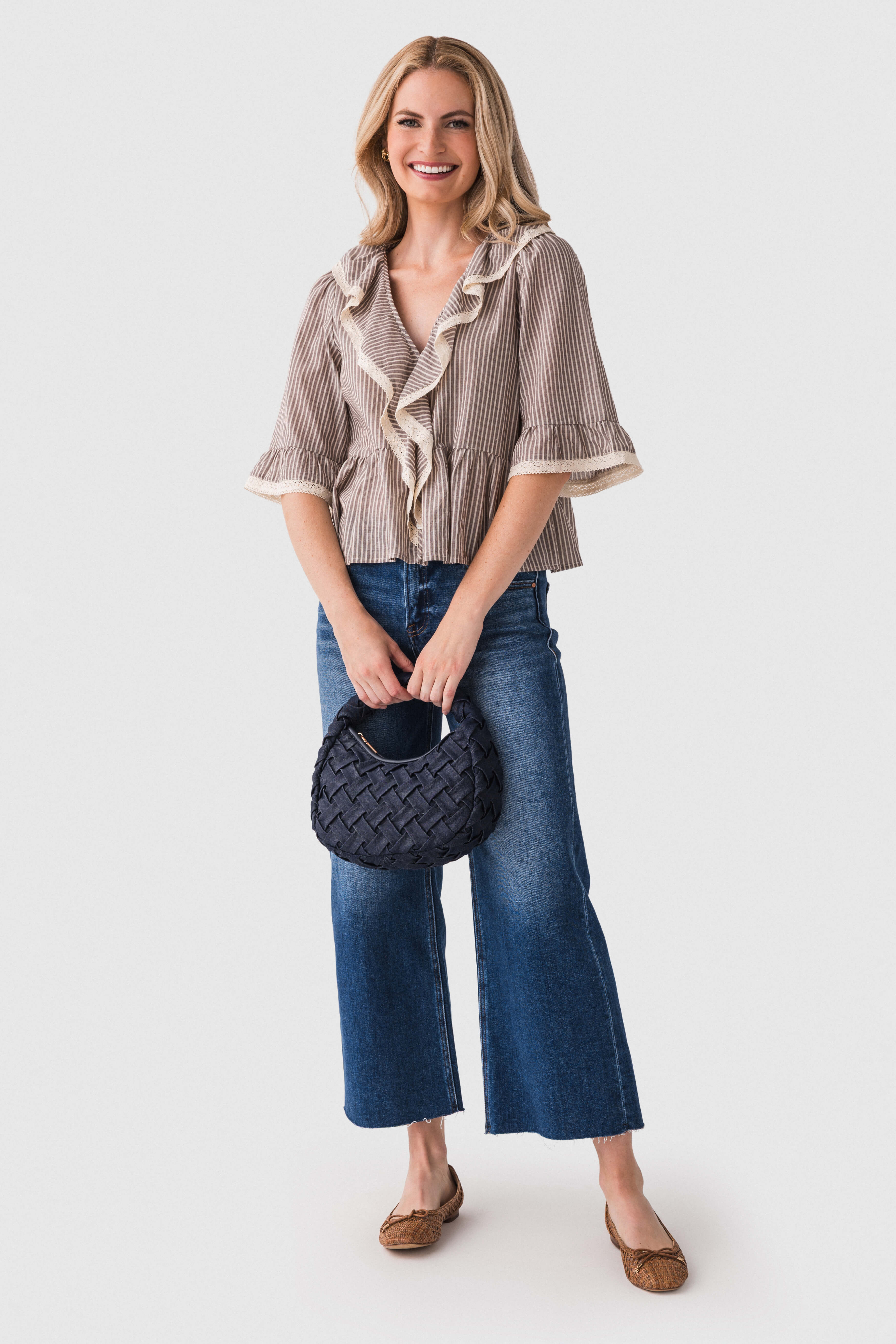 By Together Lace Trim Ruffle Top – Social Threads