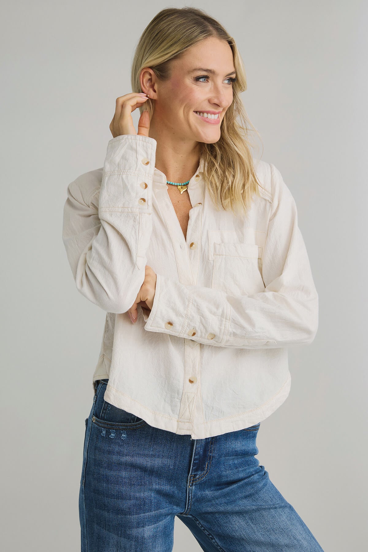 Free People Classic Oxford Top