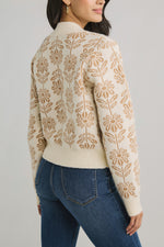 &merci Floral Pattern Knit Sweater