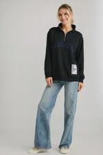 Vintage Havana Brooklyn Boarding Pass Quarter Zip