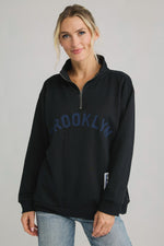 Vintage Havana Brooklyn Boarding Pass Quarter Zip