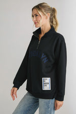 Vintage Havana Brooklyn Boarding Pass Quarter Zip
