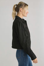 Fate Faux Suede Puff Sleeve Jacket