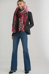 Free People Falling For You Plaid Scarf