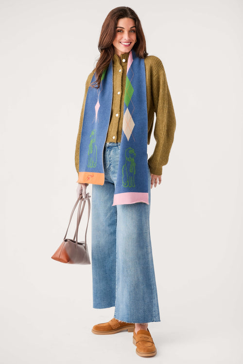 Olive knit balloon cardigan with button front and ribbed cuffs
