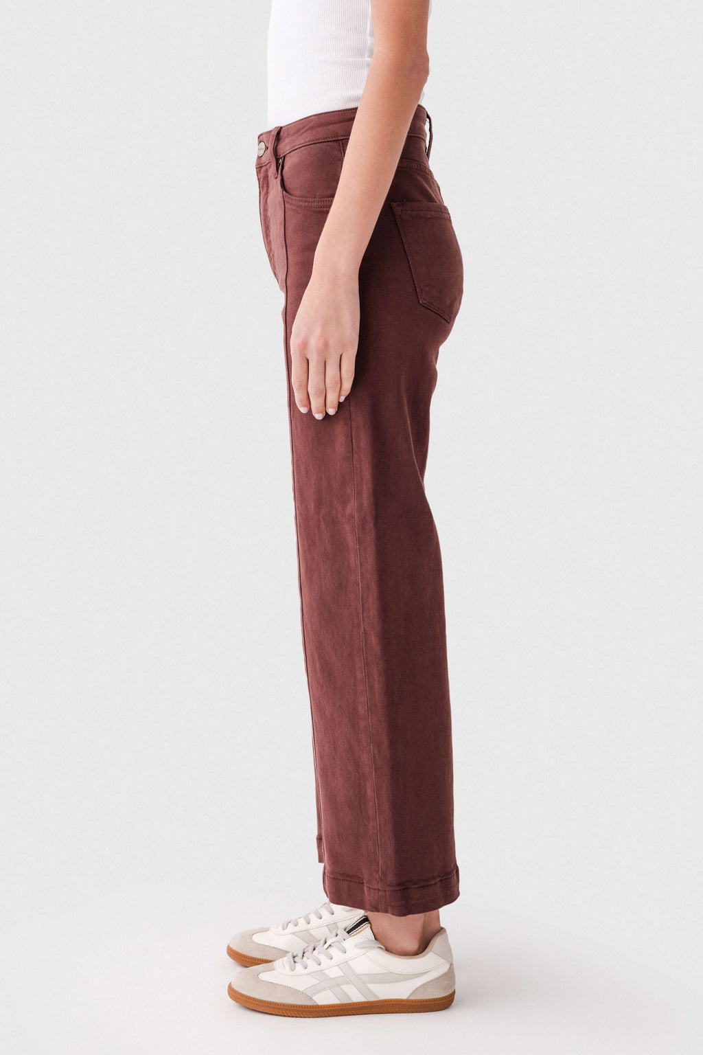 Risen Mia High Rise Front Seam Wideleg Ankle Jeans