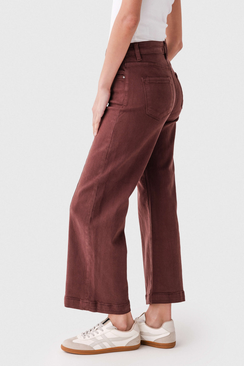 Risen Mia High Rise Front Seam Wideleg Ankle Jeans