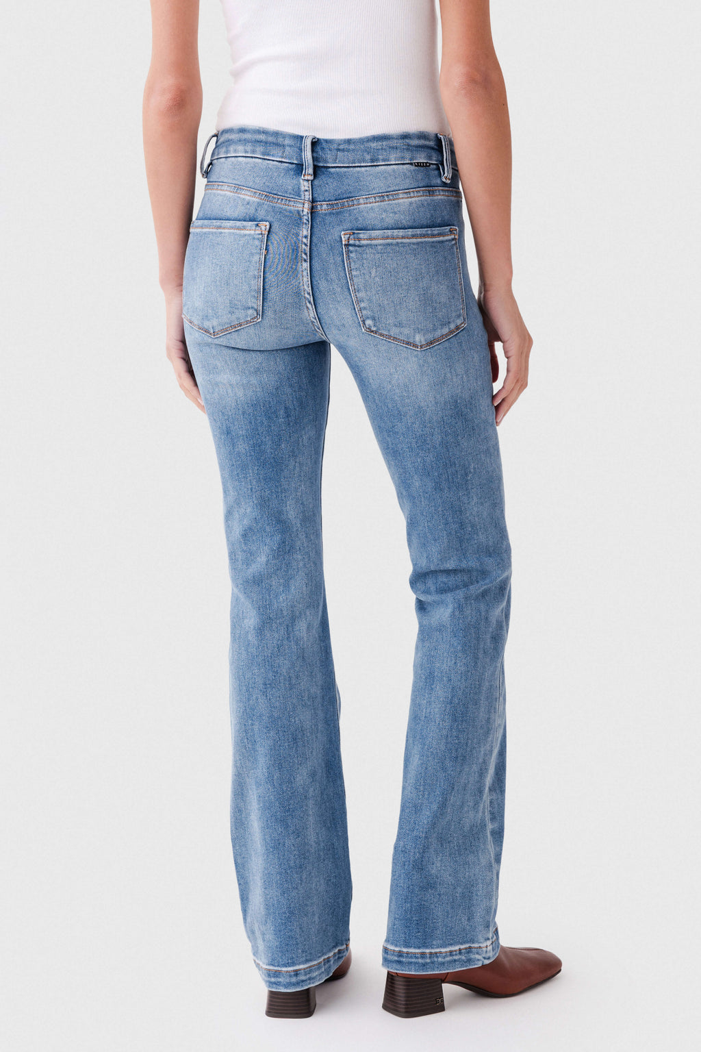 Risen Grace Mid Rise Baby Bootcut Jeans