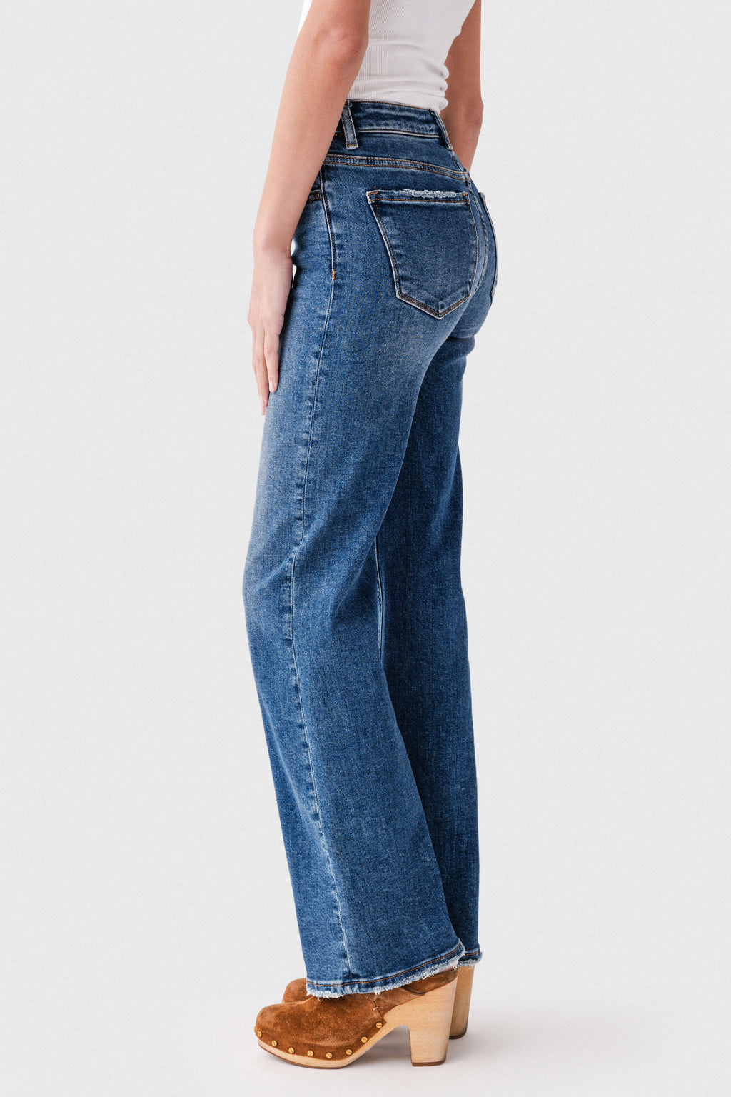 Risen Mila High Rise Full Length Straight Leg Jeans