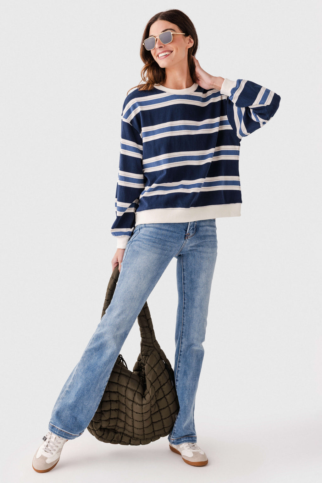 Risen Grace Mid Rise Baby Bootcut Jeans