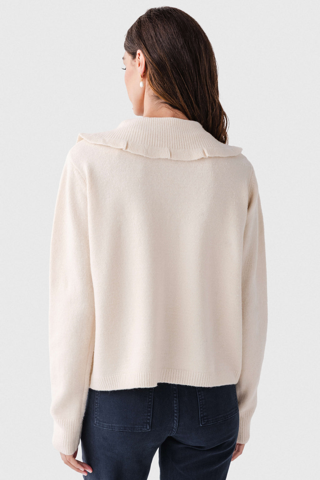 Wishlist Ruffle Peter Pan Collar Cardigan