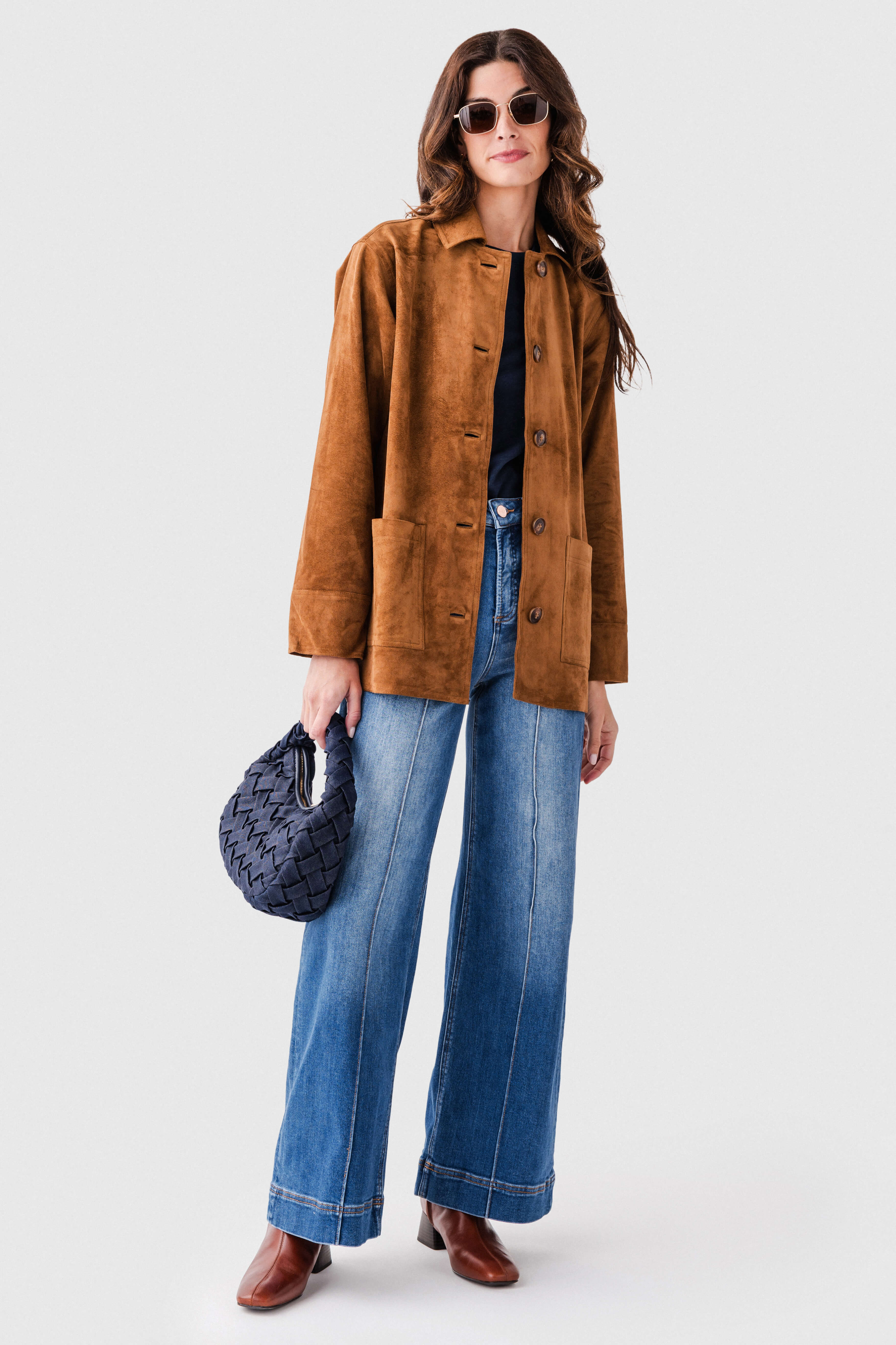 Risen Dani High Rise Front Pintuck Ankle Wide Leg Jeans – Social