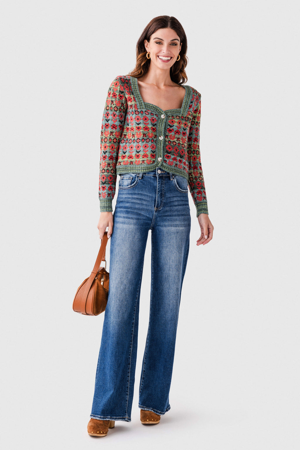 Risen Mila High Rise Full Length Straight Leg Jeans