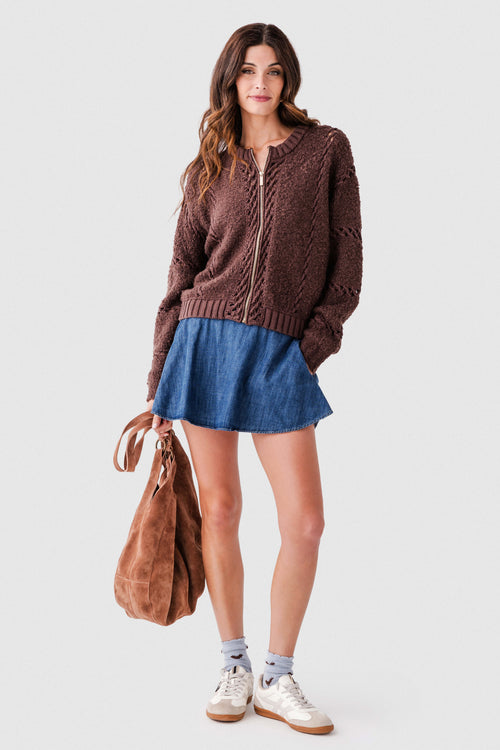 Free People Paradise Found Denim Skort