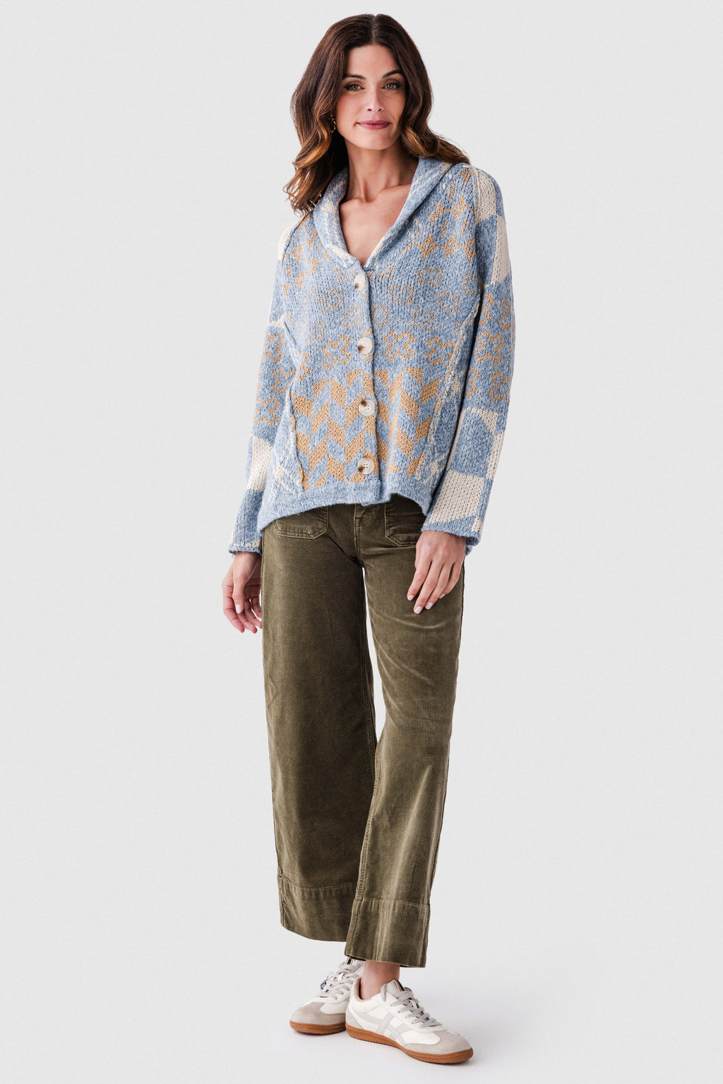 Hem & Thread Speckled Button Down Cardigan