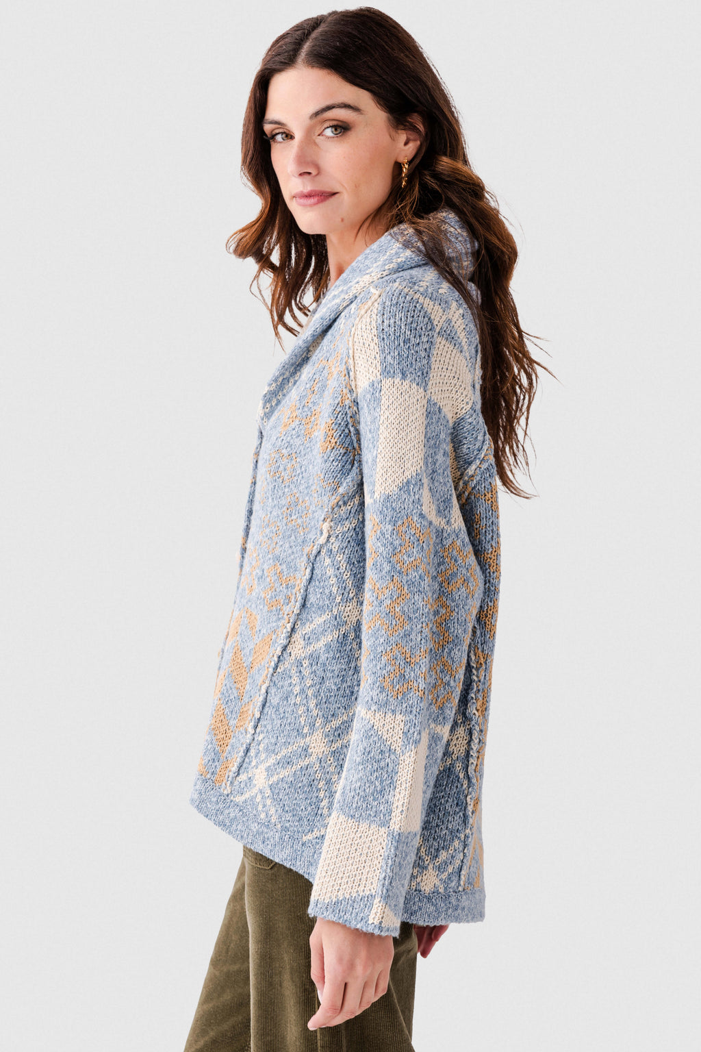 Hem & Thread Speckled Button Down Cardigan