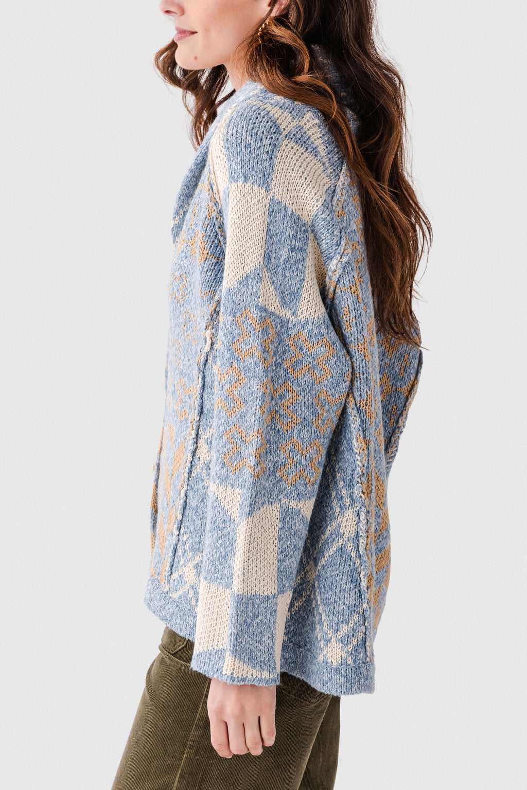 Hem & Thread Speckled Button Down Cardigan