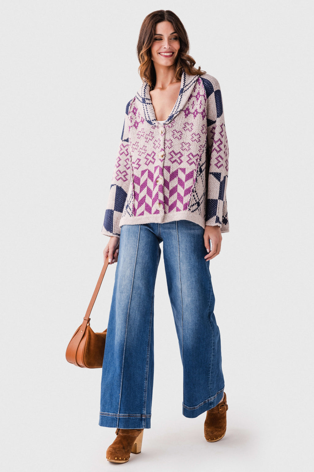 Hem & Thread Speckled Button Down Cardigan