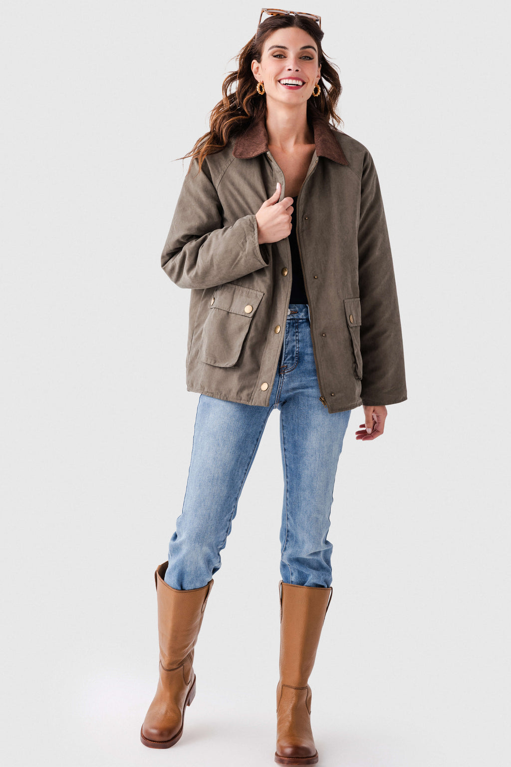 Hem & Thread Corduroy Collar Fisherman Jacket