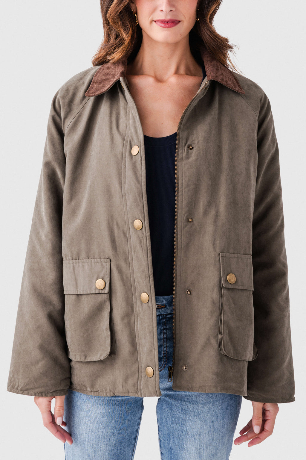 Hem & Thread Corduroy Collar Fisherman Jacket