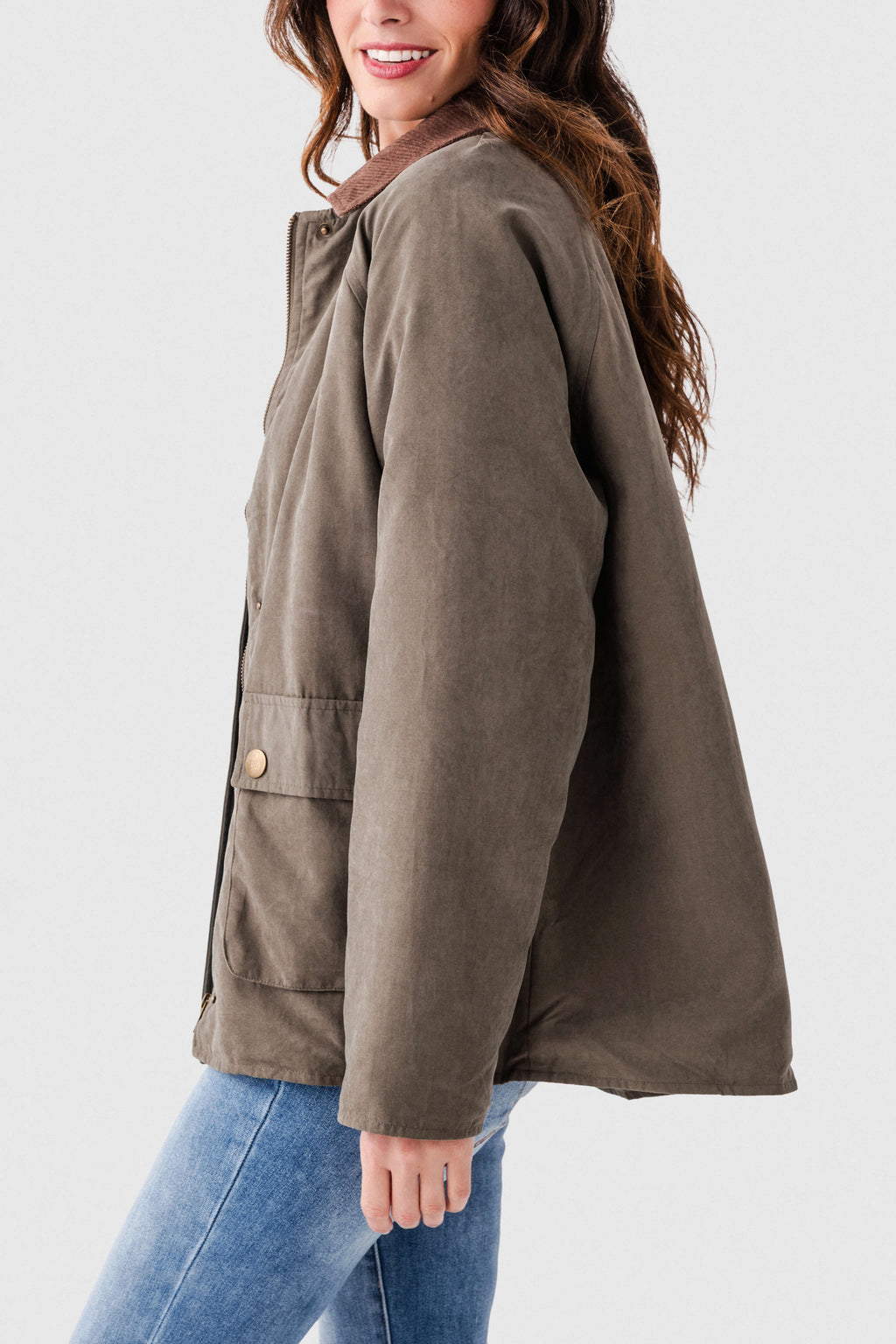 Hem & Thread Corduroy Collar Fisherman Jacket
