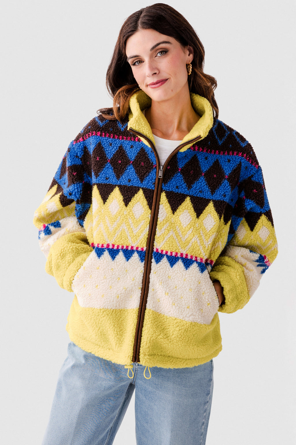 RD Style Whistler Sherpa Zip Front Jacket